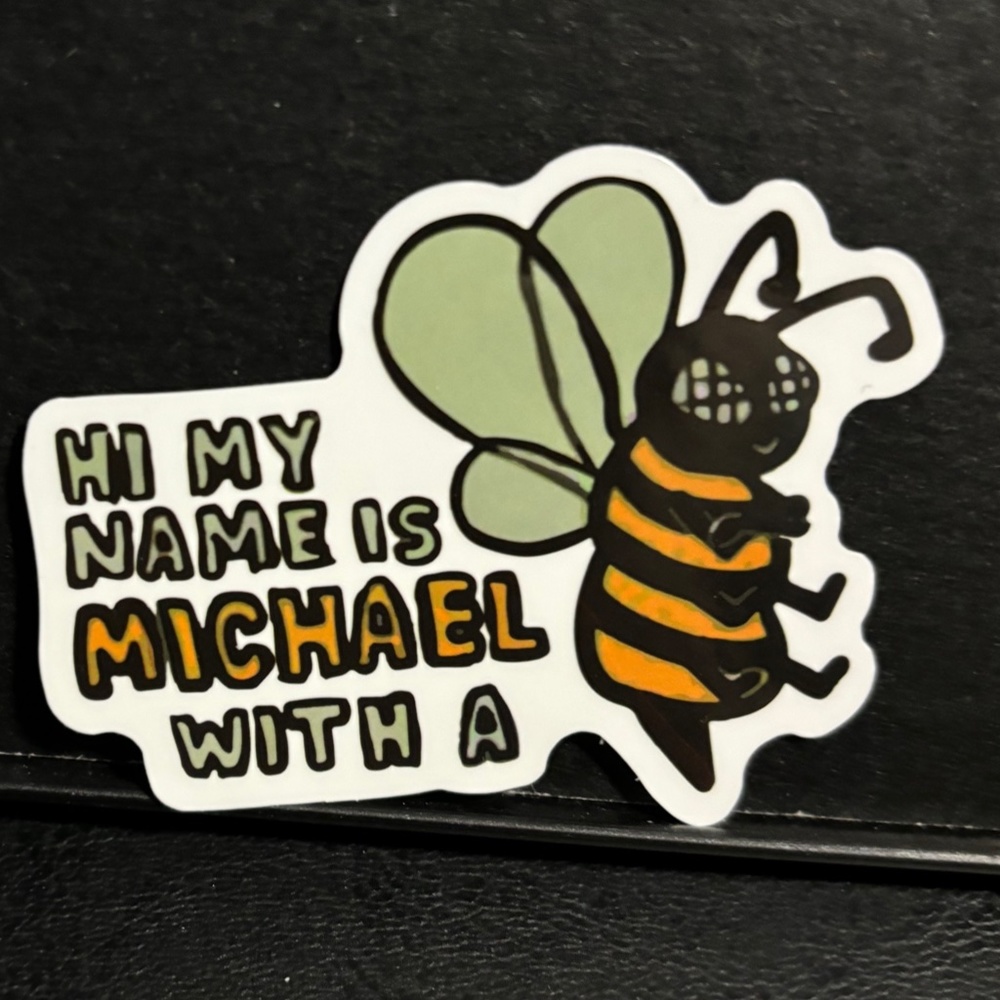 FUNNY BUMBLE BEE STICKER